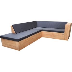 Wood4you - Loungeset 7 douglashout - incl kussens - 200cm - 200cm