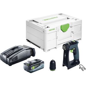Festool CXS 18-Basic accuschroefboormachine 18 V 40 Nm borstelloos + 1x accu 8.0 Ah + snellader + systainer