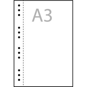 Aquarelpapier - Ultrasmooth - Glad Papier - Wit - A3 - 160 grams - Perforatiegaten - Afscheurrand - MyArtBook - 20 vellen