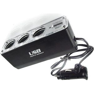 VCTparts® 3 Dubbele Sigarettenaansteker Splitter Met Usb 12V/24V