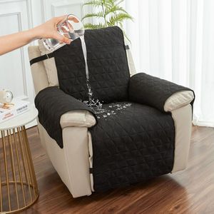 Waterdichte fauteuilbeschermer met armleuningen, fauteuilkussen met armleuningen, stoelbeschermerhoes voor relaxstoel, meubelbescherming voor kinderen, honden, katten (zwart, 1-zits relaxstoel)