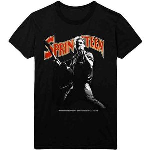 Bruce Springsteen - Winterland Ballroom Singing Heren T-shirt - S - Zwart