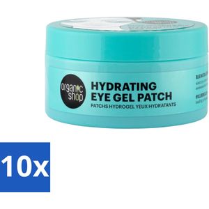Organic Shop - Eye Gel Patch Blue Matcha & Hyaluronic Acid - Verfrissend en Hydraterend - 60 Patches - Bulkverpakking - 10 stuks