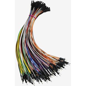 20 cm Jumper Wire kabelsteekbruggen - 24 AWG draadbruggen voor Arduino en Raspberry Pi Breadboard - Set van 100 in tien kleuren