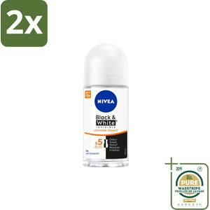 NIVEA - Deodorant Roller - Zwart & Wit Ultieme Impact - 72 Uur Anti-Transpirant - 50 ml - Voordeelverpakking - 2 stuks - Deodorant roller - Anti-vlekkentechnologie