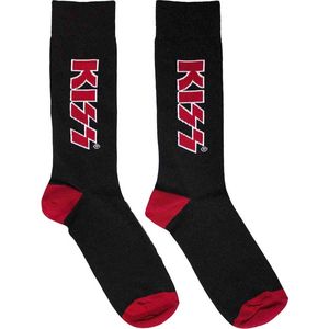 Kiss - Red Logo Sokken - EU 39-45 - Zwart
