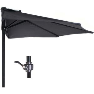 Livin' outdoor Balkonparasol Halfrond - Zwart