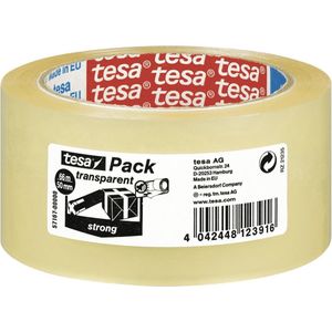 Tesa Pack® Strong verpakkingstape PP, 50m x 66m, transparant, pak à 6 stuks