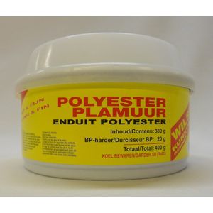Polyester Plamuur wit (incl. verharder) 400g