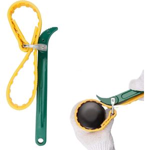 Bandsleutel - Oliefiltersleutel - Filtersleutel - Wartel Spanriem- Oliefiltertang Met Band - Anti Slip Band - Max Diameter 130 mm - Bandsleutel Voor Het Openen Van Oliefilters - Universeel - Kunststof / Rubber - Voor Een Optimale Grip - Groen