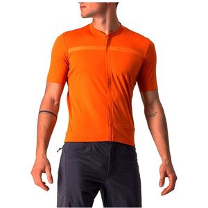 Castelli Unlimited Allroad Korte Mouw Wielertrui Oranje S Man