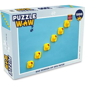 Puzzel Badeenden - Blauw - Geel - Legpuzzel - Puzzel 1000 stukjes volwassenen