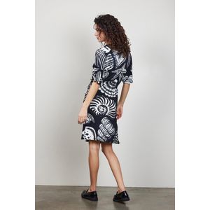 DIDI Dames Dress Baily in Black with Shell Symphony XXL print maat 42
