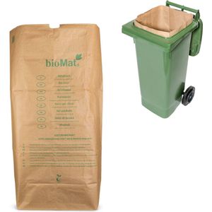 BioMat - Composteerbare papieren containerzakken 1 laags - 240 liter - 1 stuks