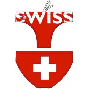 Turbo Switzerland Zwemslip Rood,Wit XL Man
