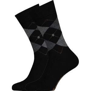 Burlington Edinburgh One size wol sokken heren zwart - Maat 40-46
