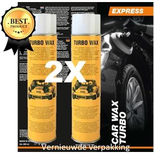 Express Autowax 2x Turbo Wax 600 ml - De Snuffelaar® Actie Box 2 x 600ML - Spuitbus - Ramen - keukenbladen -enz