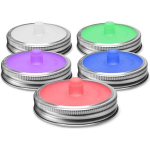 Fermentatie Deksels Potten Opslag Caps Waterless Siliconen Fermentatie Jar Luchtsluizen Kit - Groenten Inblikken - Set van 5