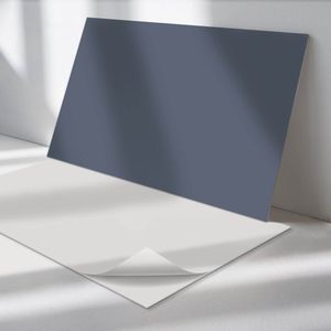 Wallfluent Vinyl Wandpaneel - Kleur: donkerblauw Zelfklevende Wandbekleding - 100 cm x 50 cm - Grijs Vinyl Wandpaneel - 1 stuk - Rechthoekig Wandbekleding Vinyl - Patroon Wandpaneel - Wandpaneel PVC - Wandpaneel Keuken en Badkamer