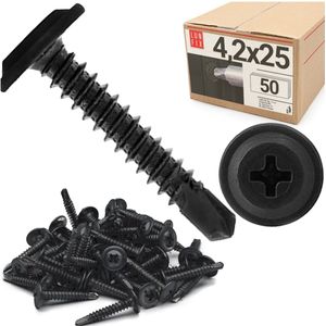 LUN FIX - Schroef 012 FOSFAT met onderkop 4,2x25 zelf - bevestigen van materialen - 50 stuks