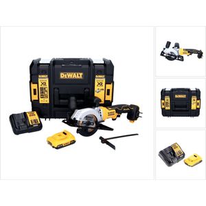 DeWalt DCS 571 D1 Accucirkelzaag 18 V 115 mm borstelloos + 1x accu 2.0 Ah + lader + TSTAK