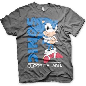 Sonic The Hedgehog Heren Tshirt -M- Class Of 1991 Grijs