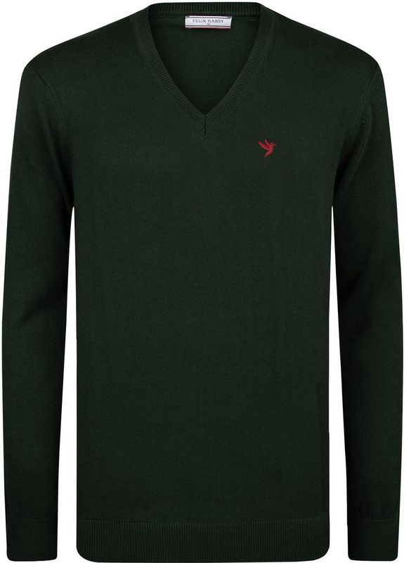Felix Hardy - Classic V-Neck Knit Sweater - Groen - Heren