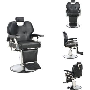 vidaXL Kappersstoel - Kappersstoelen - Kapper Stoel - Kapper Stoelen - Kappersstoel 72x68x98 cm kunstleer zwart