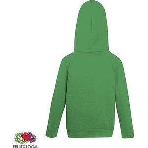 Fruit of the Loom Kids hoodie - Maat 116 - Kleur Kelly Green