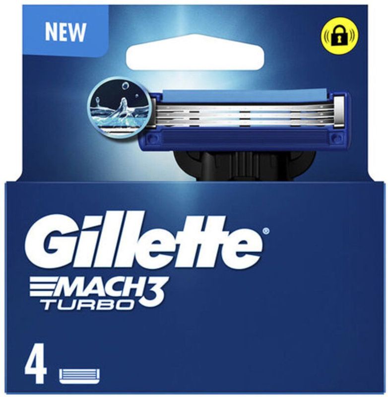 Gillette Scheermesjes Mach 3 Turbo - 4 stuks