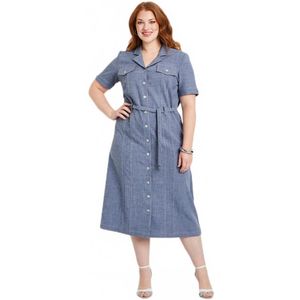 Blousejurk met middellange rechte snit