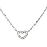 Collier Hart - Diamant 0.05ct H P1 - 14K Witgoud - 1mm - 41-43-45cm