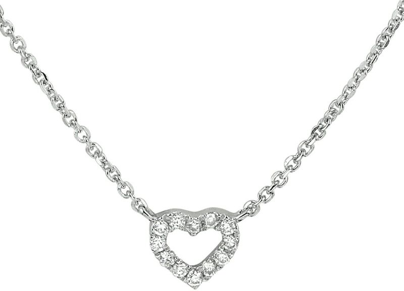 Collier Hart - Diamant 0.05ct H P1 - 14K Witgoud - 1mm - 41-43-45cm