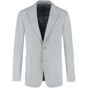 GENTS - Colbert stretch pique melange - Polyblend - Grijs - Maat 44/S