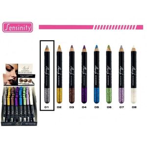 Sensinity - Glitter Oogschaduw Potlood - Zilver Glitter - Nummer 01 - 1 stuks