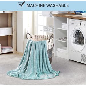 Zomer koeldeken, koud gevoel Q-Max 0.4 dubbelzijdige koude deken koeldeken voor bedbank reizen, 150 * 200cm groen