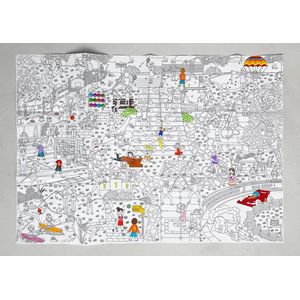 Mega Grote Kleurplaat 120x85cm - Thema Sport & Spel