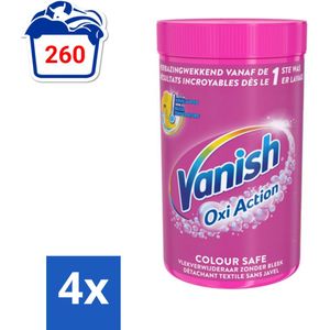 Vanish Oxi Action - Veilige Kleur - Vlekkenverwijderaar Poeder - Zonder Bleek - Gekleurde Was - 1.5 Kg - Voordeelverpakking - 4 stuks