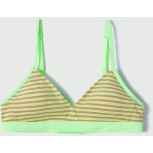 Woody voorgevormde beha meisjes - beige/groen gestreept - 252-10-BRA-Z/933 - maat 75AA
