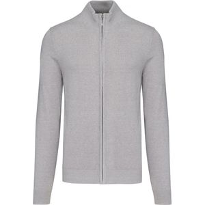 Pullover/Cardigan Heren XL Kariban Rolkraag Lange mouw Grey Melange 50% Katoen, 50% Acryl