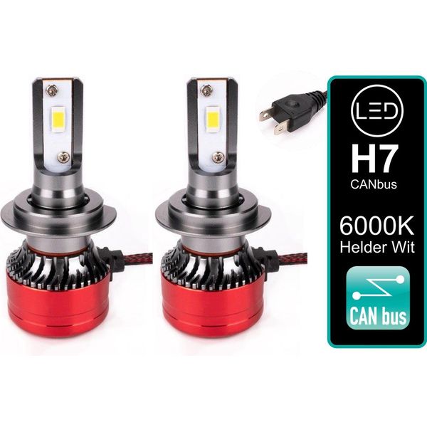 H8, H9, H11 LED lampen (set 2 stuks) CANbus Geschikt 6000k Helder Wit  8000LM IP68 72