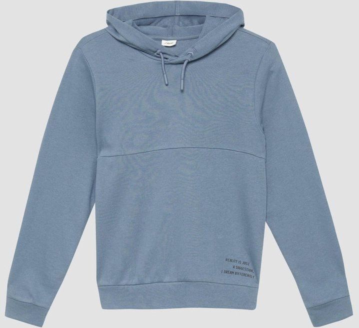 s.Oliver - RED LABEL Junior - Hoodie - Steel Blue - Met Capuchon en Printdetails