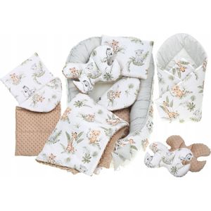 Babynestje set pasgeborenen - knuffelnest baby nestje bed set 7-delig - baby cocon Africa- ÖKO-TEX normen