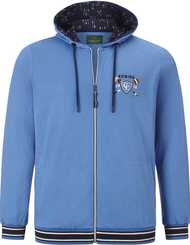 Sweatvest DUKE EDMUND blauw melange