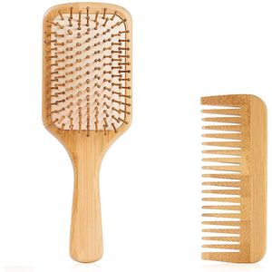 Bamboo Hair Brush – Antistatisch – Massagemogelijkheid – 25×10×5 Cm – 1 Stuks
