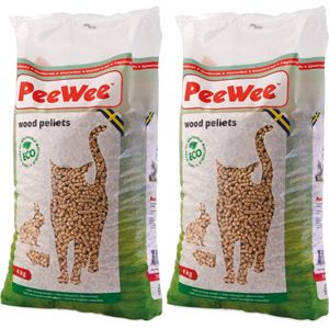 Peewee Houtkorrels Kattenbakvulling - 2 x 9 kg (18 kg, 28l)