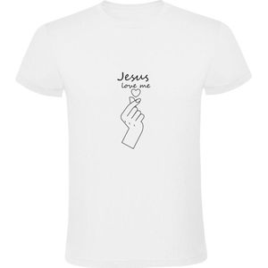 Jesus Love Me | Heren T-shirt | Wit | Jezus houdt van mij | Messias | Christen | Christendom | Evangelie | Nieuwe Testament | God