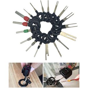 18 Stuks Terminals Removal Tool Set - Elektrische Krimpkabel Connector Pin Extractor Kit voor Auto Reparatie
