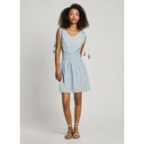 Pepe Jeans - Estella - Damesjurk - Mini-jurk - V-hals - Mouwloos