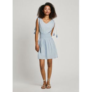 Pepe Jeans - Estella - Damesjurk - Mini - V-hals - Mouwloos